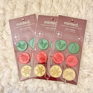 Minted Iconic Holiday Wax Seals Self Adhesive Christmas Crafting Party 18 count‎
